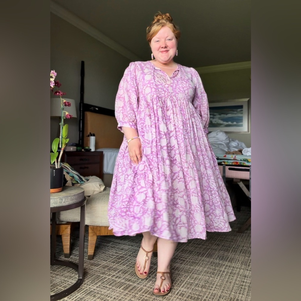 Women’s Lavender Floral Swim Coverup Dress